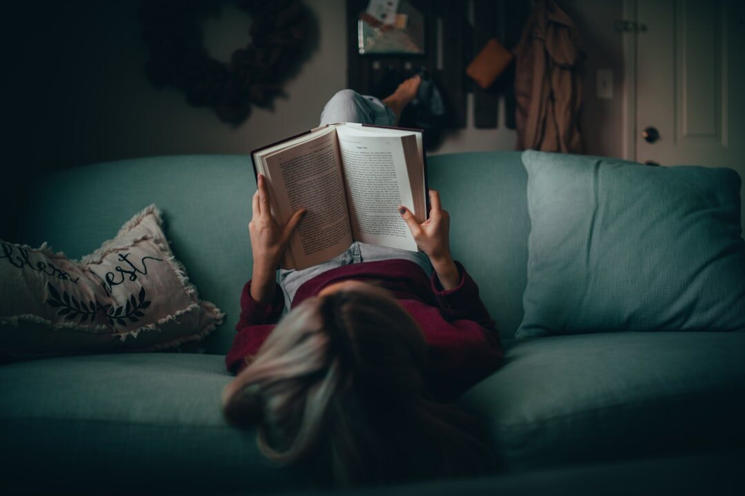 person reading book