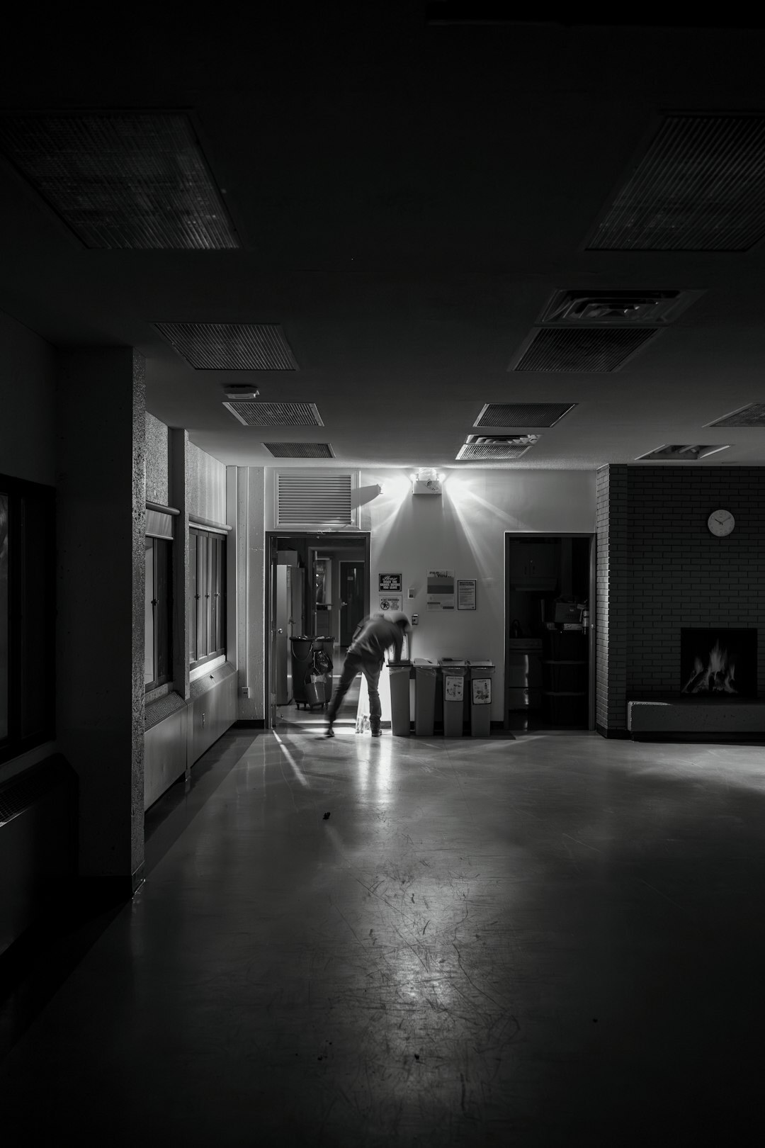 woman reflecting in quiet room