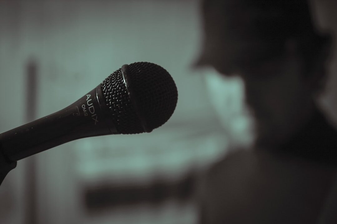 person practicing speech