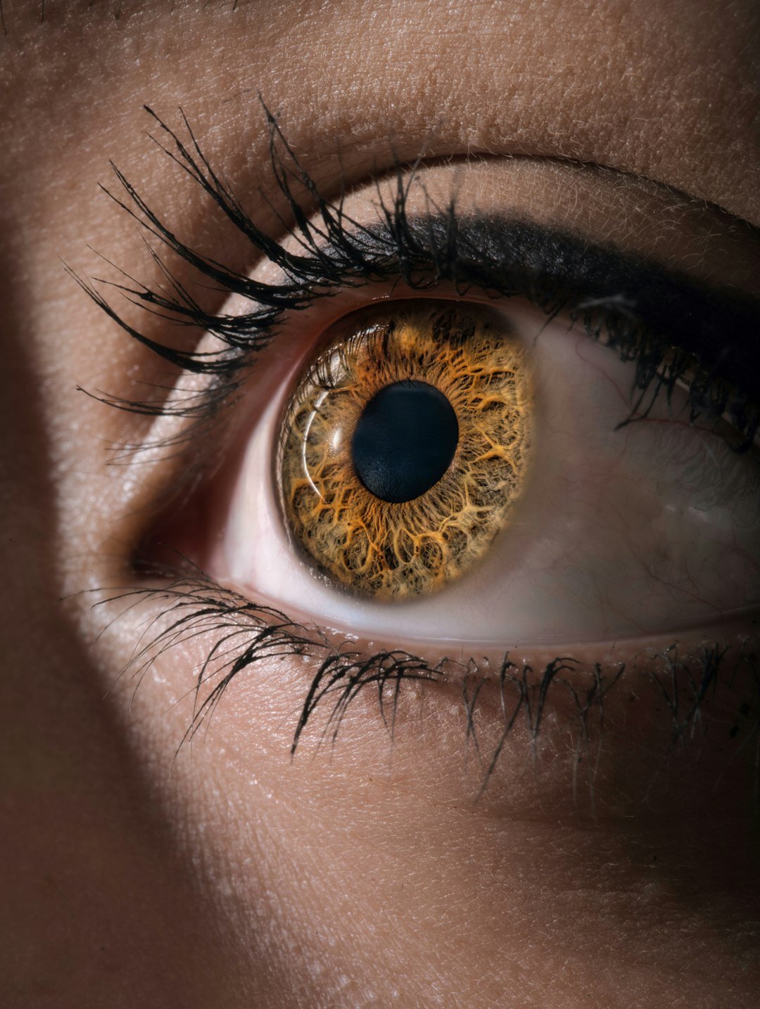 Extreme close-up of a human eye representing self-awareness