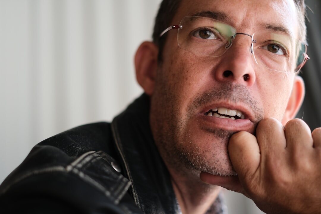 person listening attentively in conversation